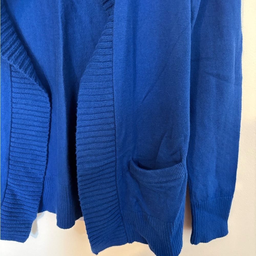 Y2K 00’s Abercrombie & Fitch Blue Open Front Cardigan | casual | cozy | a&f - Picture 4 of 6